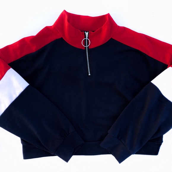 Color block sweatshirt with o-ring zipper - Picture 3 of 4